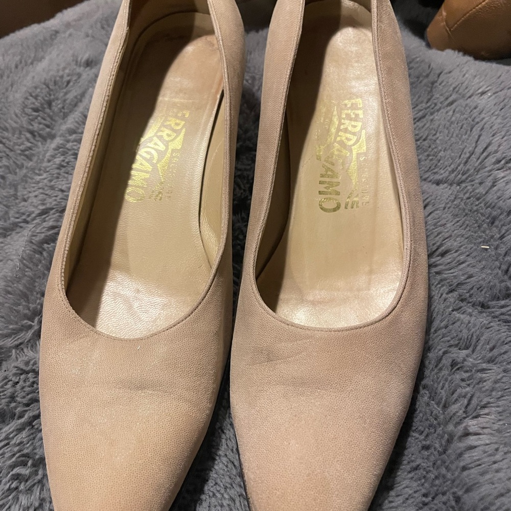 Salvatore Ferragamo Women's Beige Heels